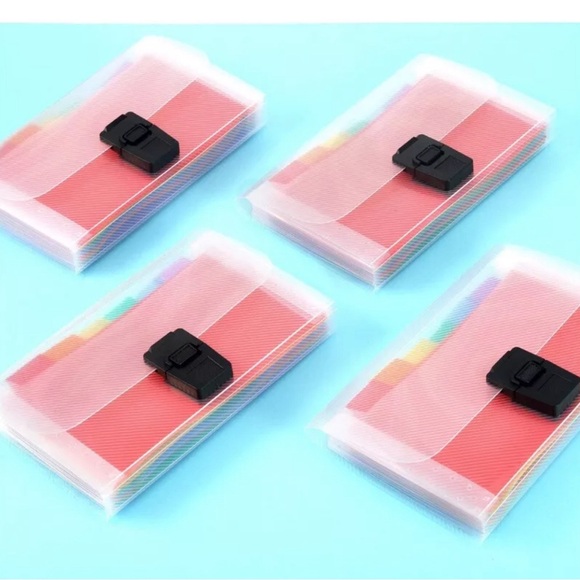 8 Pack Mini Document File A6 Rainbow Expanding File Folder 13 Pockets - Picture 3 of 7